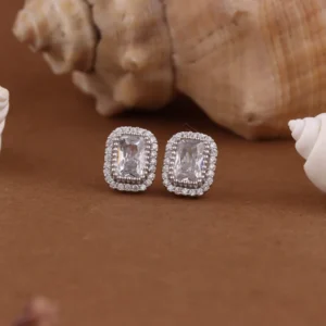 CZ Diamond Stud Earrings