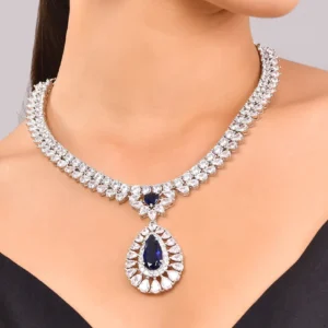 American Diamond Pendant Set